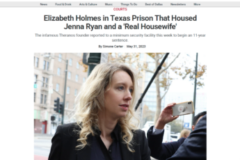 Elizabeth Holmes in Texas Prison